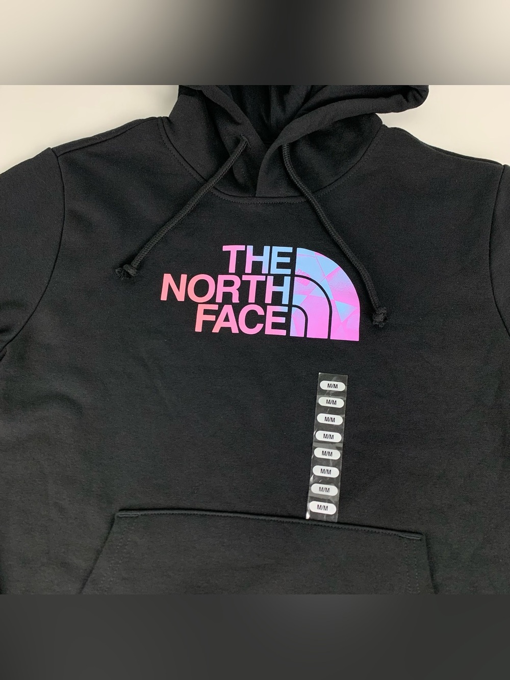 The North Face Hoodie Circular Design Black Pullover Sweatshirt Womens Medium - Picture 8 of 8